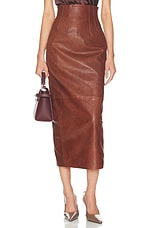 The Svelte Leather Midi Skirt
