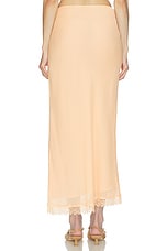 Viscose Satin Slip Skirt With Lace - thumbnail 7