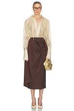 Stripe Twill Blanket Skirt - thumbnail 8