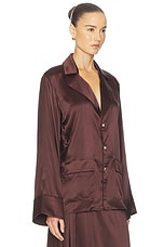 The Silk Charmeuse Pajama Shirt - thumbnail 5