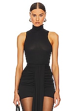 Product image of Helsa Jersey Cropped Turtleneck Tank. Click to view full details