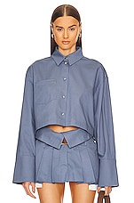 Product image of Helsa Chino Cropped Shirt. Click to view full details