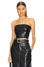 Product image of Helsa Waterbased Faux Leather Bustier Top. Click to view full details