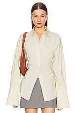 Poplin Lace Back Shirt