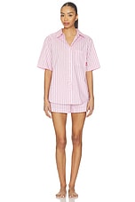 Stripe Pajama Short Sleeve Shirt - thumbnail 6