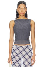 Double Layer Sleeveless Mesh Top - thumbnail 4