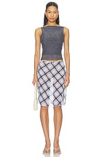 Double Layer Sleeveless Mesh Top - thumbnail 7