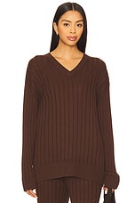 x REVOLVE Irvina Ribbed V Neck - thumbnail 4