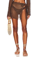 Product image of House of Harlow 1960 x REVOLVE Sana Metallic Open Stitch Tie Skirt. Click to view full details