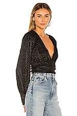 House of Harlow 1960 x REVOLVE Salima Blouse in Noir & Gold | REVOLVE