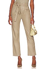 Product image of Hudson Jeans Vegan Leather Remi High Rise Paperbag Straight. Click to view full details