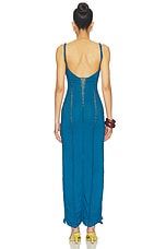 Soren Solid Maxi Slash Dress With Macrame Trim - thumbnail 6