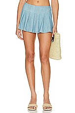 Selena Printed Pleated Mini Skirt