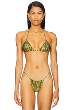 Mary Printed Triangle Bikini Top