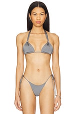 September Solid Cinch Triangle Bikini Top