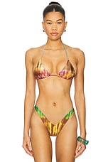 Greta Printed Tiny Brazil Triangle Bikini Top