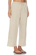 Cotton Linen Stretch Cropped Poplin Pant - thumbnail 5