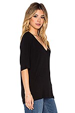 James Perse Dolman V-Neck Top in Black | REVOLVE