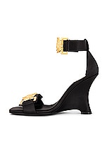 Jeffrey Campbell Leonite Sandal in Black Satin Gold | REVOLVE