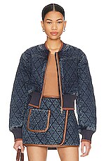 Product image of JONATHAN SIMKHAI STANDARD Angelika Cropped Quilted Bomber Jacket. Click to view full details