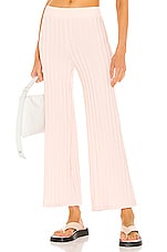 Product image of JONATHAN SIMKHAI STANDARD Celia Compact Rib Cropped Wide Leg Pant. Click to view full details