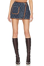 Product image of JONATHAN SIMKHAI STANDARD Magali Wrap Quilted Mini Skirt. Click to view full details
