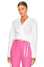 Product image of JONATHAN SIMKHAI STANDARD Bayley Wrap Shirt. Click to view full details