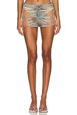 Burnout Mini Skirt
