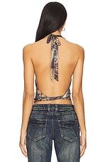 Draped Top With Chunky Neck Trim - thumbnail 6