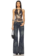 Draped Top With Chunky Neck Trim - thumbnail 7