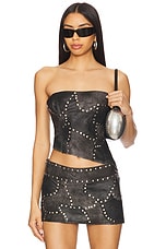 Faux Suede Corset Top - thumbnail 4