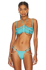 Product image of Jaded London Aurora Bandeau Bikini Top With Bead Trim. Click to view full details