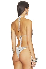 Triangle Bikini Top With Metal Sequins - thumbnail 6