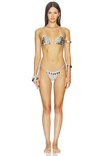 Triangle Bikini Top With Metal Sequins - thumbnail 7