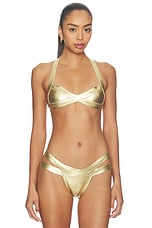 Idol Metallic Bandage Bikini Top - thumbnail 4