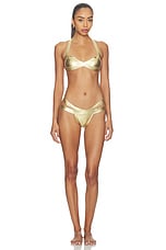 Idol Metallic Bandage Bikini Top - thumbnail 7
