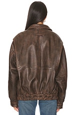Luca Leather Bomber Jacket - thumbnail 6