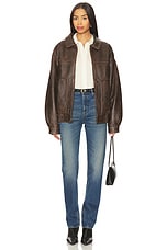 Luca Leather Bomber Jacket - thumbnail 7
