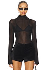 The Lana Ribbed Turtleneck Top - thumbnail 4