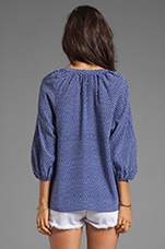 Joie Addie B Ikat Blouse In Nile Blue | REVOLVE