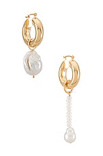 Product image of joolz by Martha Calvo Baroque Pearl Hoops Earrings. Click to view full details