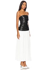 Arie Faux Leather Bustier Midi Dress - thumbnail 5