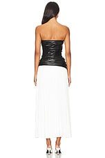Arie Faux Leather Bustier Midi Dress - thumbnail 6
