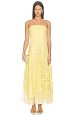 Imogen Cotton Lace Bustier Midi Dress - thumbnail 4