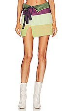 Product image of SIMKHAI Ivana Cashmere Wrap Mini Skirt. Click to view full details