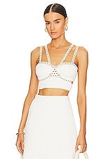 Product image of SIMKHAI Liana Crochet Rings Bralette. Click to view full details