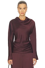 Victoria Long Sleeve Draped Top - thumbnail 4