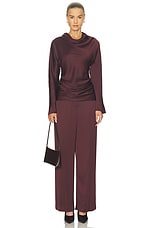 Victoria Long Sleeve Draped Top - thumbnail 7