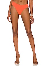 Product image of SIMKHAI Jules Side Ruched Bikini Bottom. Click to view full details