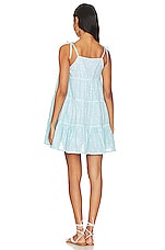 juliet dunn Trapeze Mini Dress in Turquoise & Silver | REVOLVE